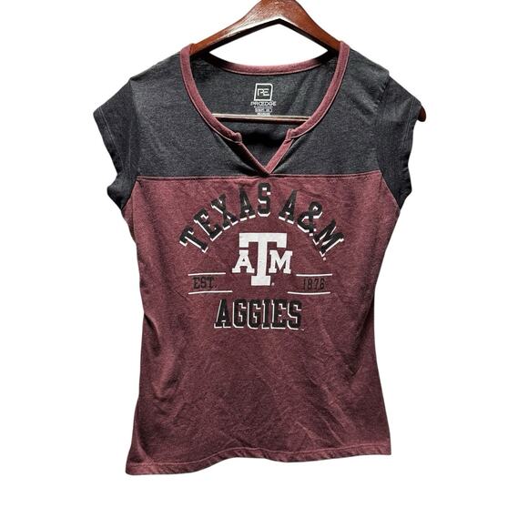 Texas A&M Aggies T-Shirt V-Neck ProEdge Women’s Size Small 4/6 College Station - Picture 1 of 4